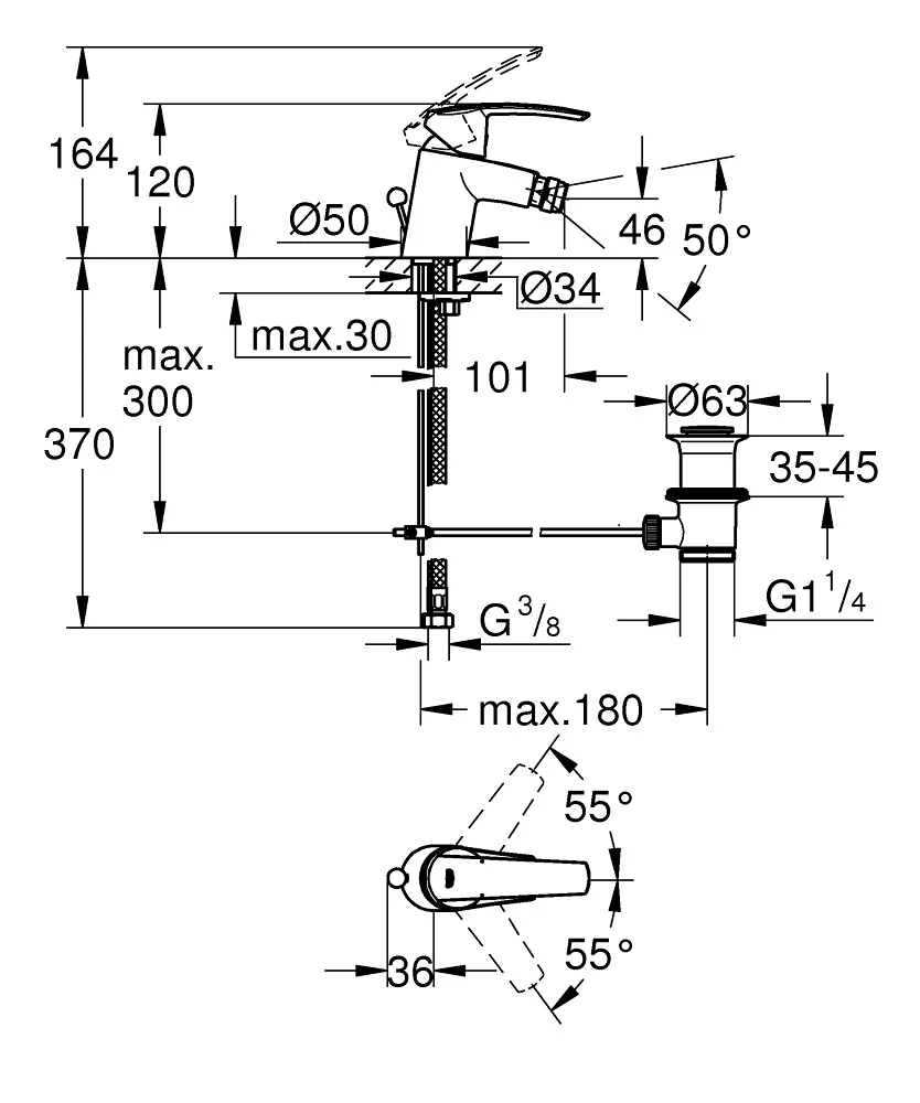 Baterija Grohe Diy Start 2015 Za Bide 32560001