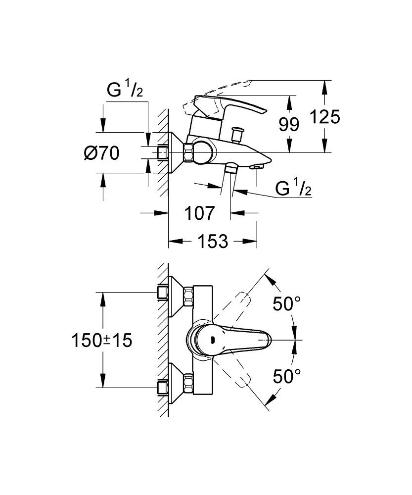 Baterija Grohe Eurostyle Za Kad 33591001