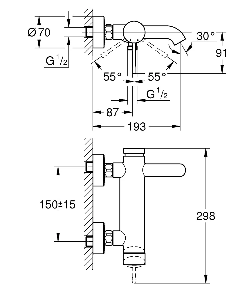 Baterija Grohe Essence New Za Kad 33624001 1