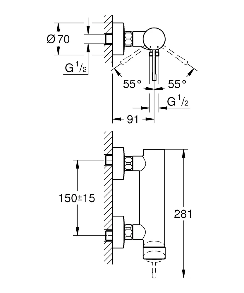 Baterija Grohe Essence New Za TuŠ 33636001 1