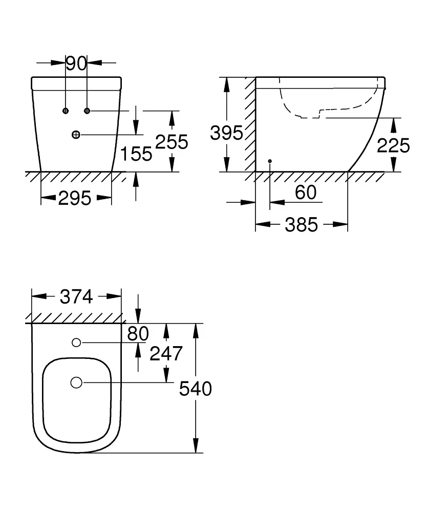 Bide Grohe Euro Compact Talni 39340000 1